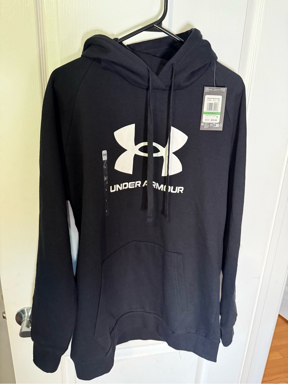 Under Armour Black Hoodie with White Logo